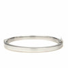 Bracelet d'esclave en argent lisse, design fin