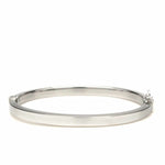 Bracelet d'esclave en argent lisse, design fin