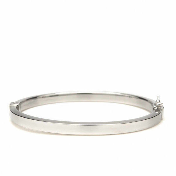 Bracelet d'esclave en argent lisse, design fin