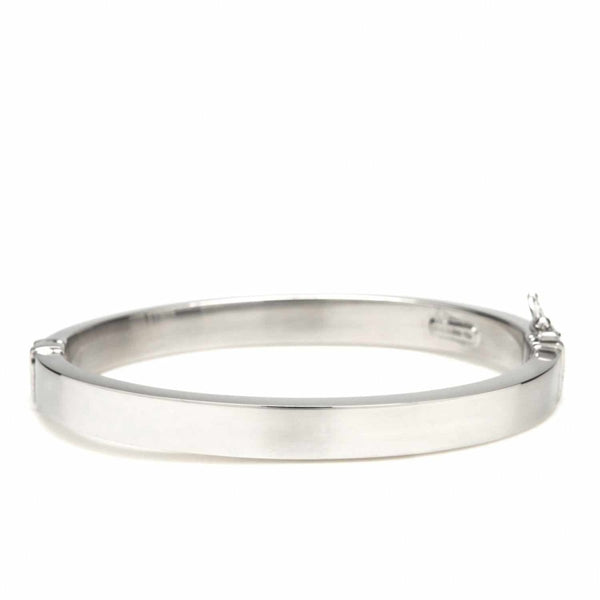 Bracelet d'esclave au design basique en argent lisse