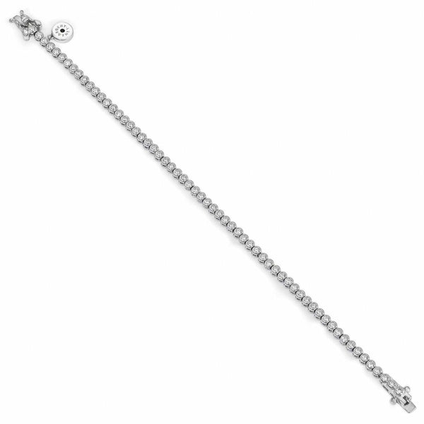 Bracelet Rivière Argent Circulaire Motif Zircons Blancs 3 mm