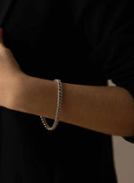 Brilliant Silver Bracelets with Full Setting of Zirconia