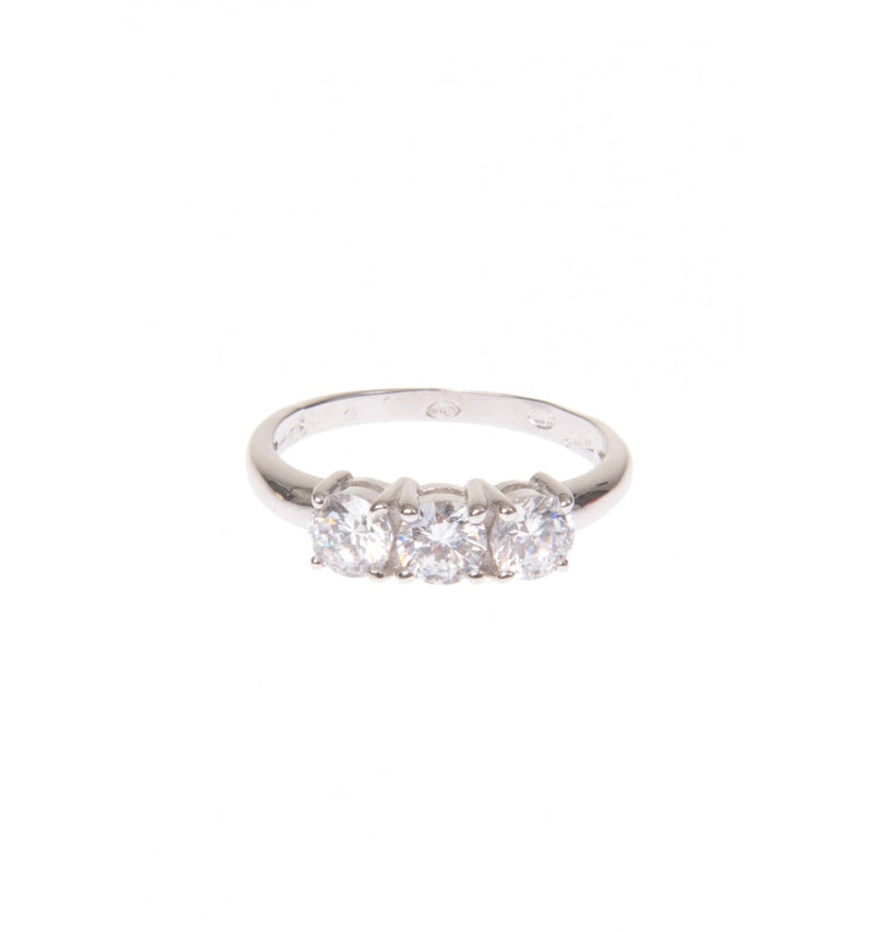 Bague Trilogie Argent Zircone