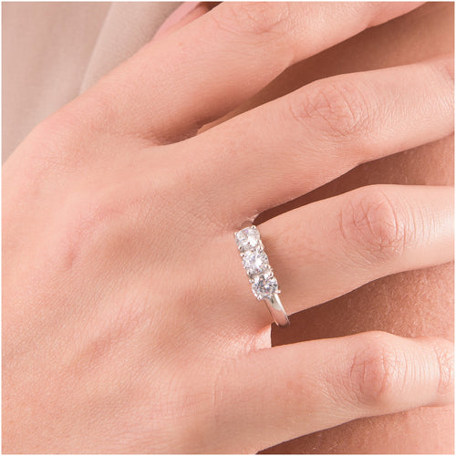 Bague Trilogie Argent Zircone