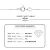 18K Gargantilla Oro Rosa Chaton Diamante 0.050 Qts. G-Vs2 Cadena 42 cm