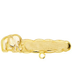 Épingle d'éléphant sculptée en or jaune 18 carats. 30X8mm