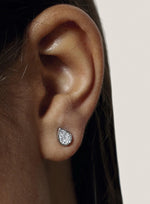 Petites boucles d'oreilles pendantes en argent brillant