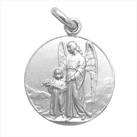 Médaille Argent Ange Gardien 14 mm