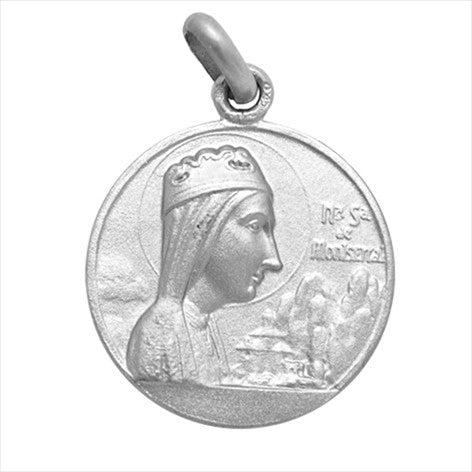Our Lady of Montserrat silver medal 16 mm