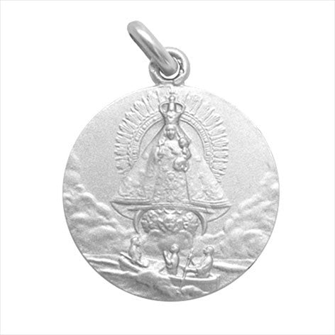 Médaille Vierge Charité du Cuivre argent 24 mm
