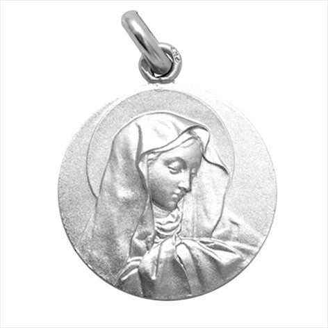 Virgin of Sorrows silver medal 20 mm