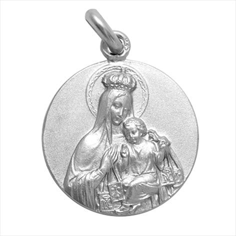 Médaille Vierge de Carmen argent 18 mm