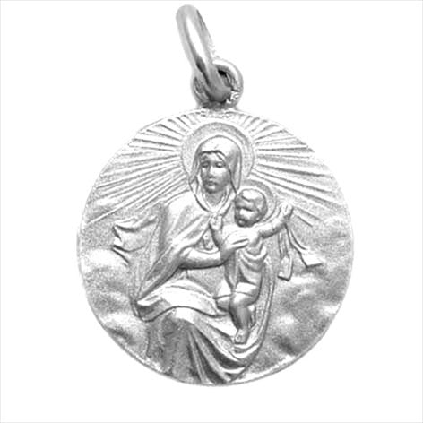 Silver medal Virgen del Carmen Manto 18 mm