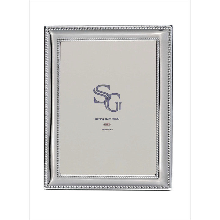 Pearlized Narrow 925 Sterling Silver Photo Frame 