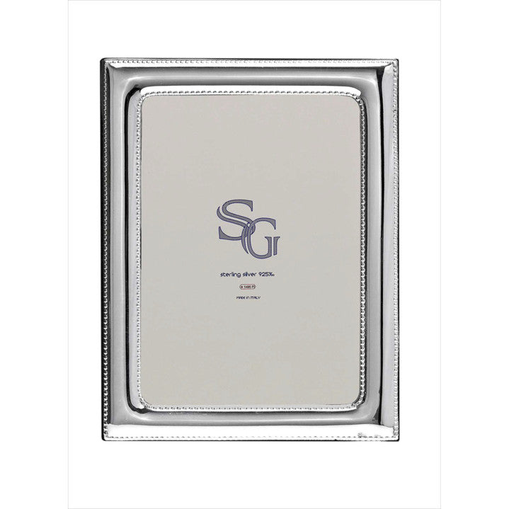 Photo Frame 925 Sterling Silver Narrow Pearls 