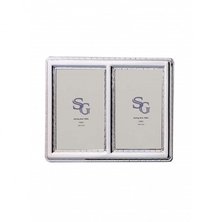 Double Openwork 925 Sterling Silver Photo Frame 